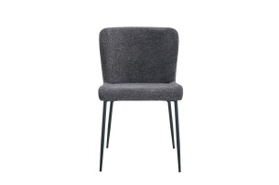 Chaise 'Lisa' Tissu Fabb Raven 13 Gris foncé