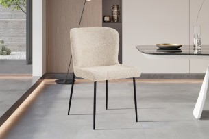Chaise 'Lisa' Bouclé Beige