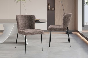 Chaise 'Lisa' Bouclé Sable