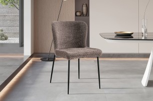 Chaise 'Lisa' Bouclé Sable