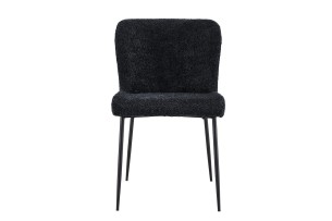 Chaise 'Lisa' Bouclé Gris Foncé