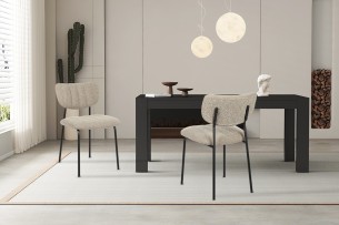 Chaise 'Antura' Tissu Ote Lisa 170 Brun
