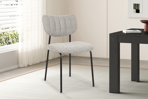 Chaise 'Antura' Tissu Ote Lisa 453 Gris clair