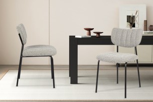 Chaise 'Antura' Tissu Ote Lisa 453 Gris clair