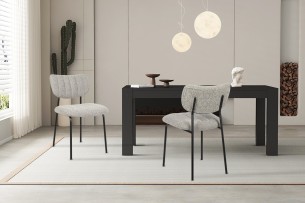 Chaise 'Antura' Tissu Ote Lisa 453 Gris clair
