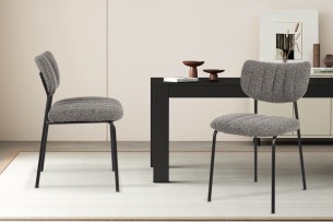 Chaise 'Antura' Tissu Ote Lisa 456 Gris foncé