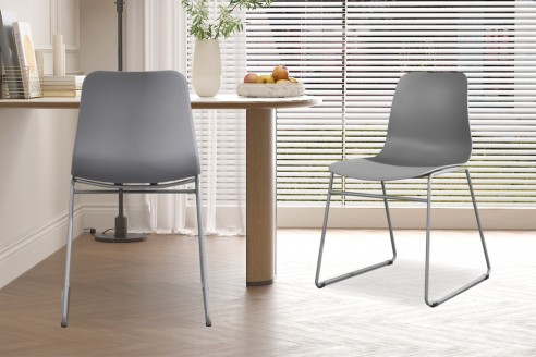 Chaise 'Marie' PP Gris