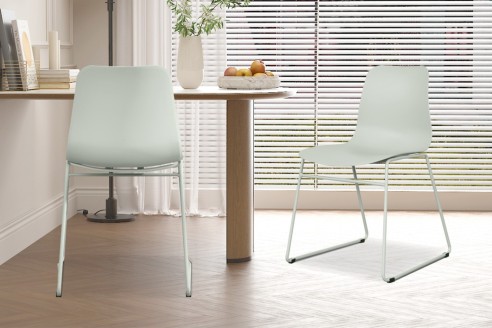 Chaise 'Marie' PP Gris-Vert