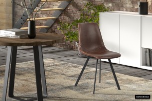 Chaise 'Oslo' PU Brun