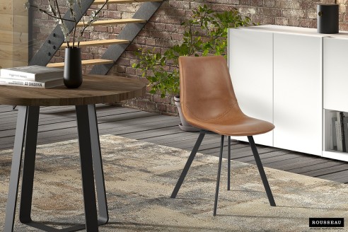 Chaise 'Oslo' PU Cognac