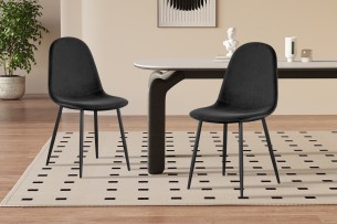 Chaise 'Boy' Velours Noir