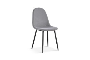 Chaise 'Boy' Velours Gris