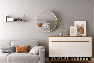Miroir 'Ria' 80x80 Chêne vieilli