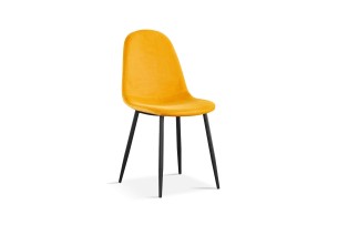 Chaise 'Boy' Velours Jaune