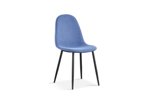 Chaise 'Boy' Velours Bleu clair