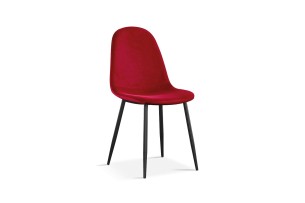 Chaise 'Boy' Velours Bordeaux
