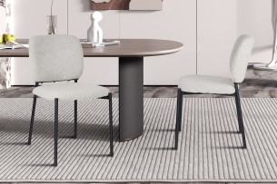 Chaise 'Sophia' Tissu Beige