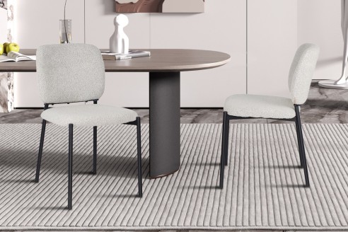 Chaise 'Sophia' Tissu Beige