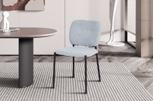 Chaise 'Sophia' Tissu Gris clair
