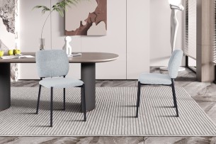 Chaise 'Sophia' Tissu Gris clair