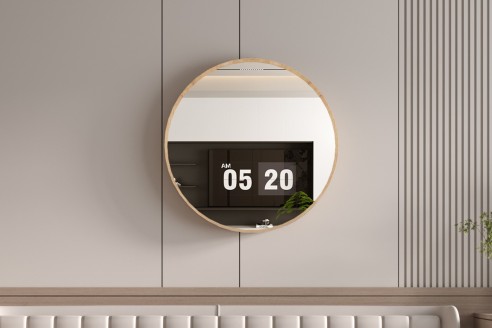 Miroir 'Roxy' 80x80 Chêne vieilli