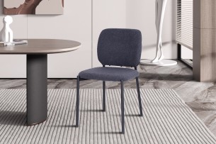 Chaise 'Sophia' Tissu Gris foncé