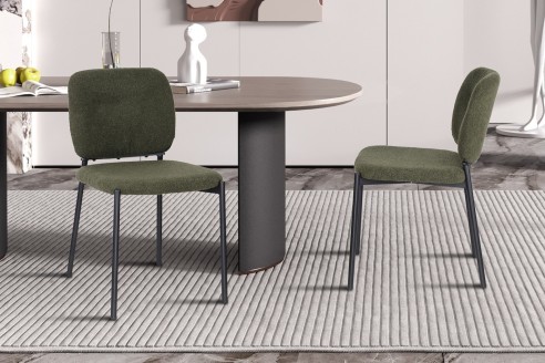 Chaise 'Sophia' Tissu Vert