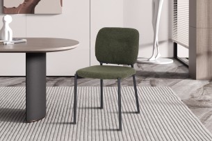 Chaise 'Sophia' Tissu Vert