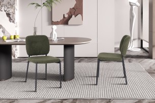 Chaise 'Sophia' Tissu Vert