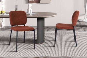 Chaise 'Sophia' Tissu Rouille