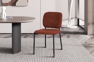 Chaise 'Sophia' Tissu Rouille