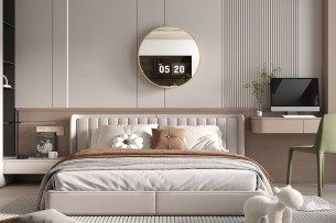Miroir 'Roxy' 80x80 Chêne vieilli