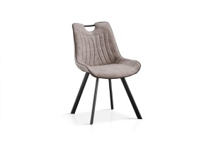 Chaise 'Pablo' PU Micro fibre Gris