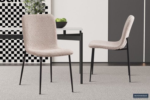 Chaise 'Alice' Bouclé Beige