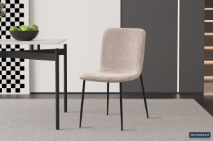 Chaise 'Alice' Bouclé Beige