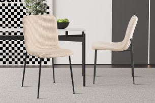 Chaise 'Alice' Corduroy Beige