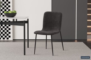 Chaise 'Alice' Bouclé Gris