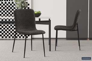 Chaise 'Alice' Bouclé Gris