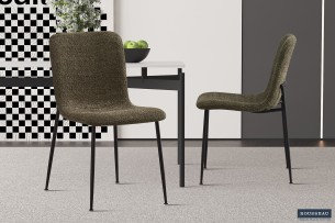 Chaise 'Alice' Bouclé Vert