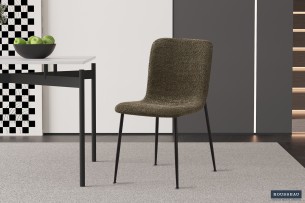 Chaise 'Alice' Bouclé Vert