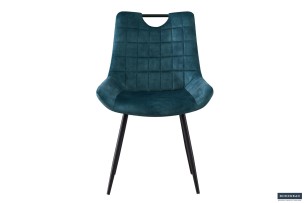 Chaise 'Nina' Velours Petrol