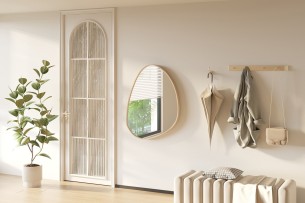 Miroir 'Roza' 80x60 Chêne vieilli