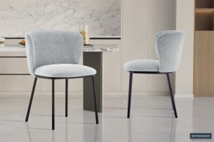 Chaise 'Arthur' Tissu Ote Belfast 41 Gris clair