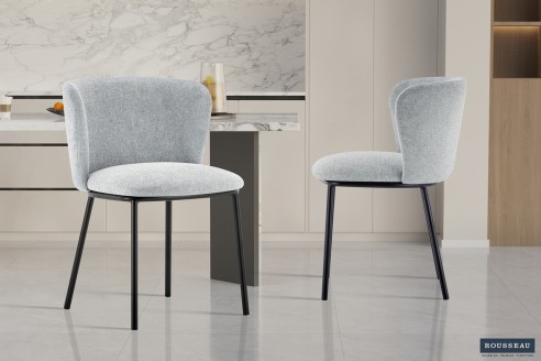 Chaise 'Arthur' Tissu Ote Belfast 41 Gris clair