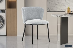 Chaise 'Arthur' Tissu Ote Belfast 41 Gris clair