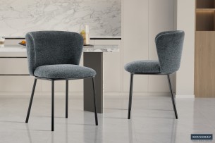 Chaise 'Arthur' Tissu Ote Belfast 39 Gris foncé