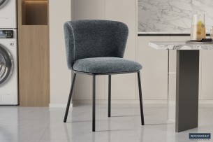 Chaise 'Arthur' Tissu Ote Belfast 39 Gris foncé