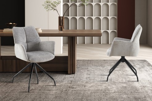 Chaise 'Lamor' Pivotant à 0 Tissu Davis Perfect Harmony 85 Gris