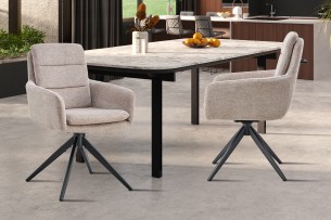 Chaise 'Lisold' Pivotant à 0 Tissu Fabb Raven 30 Sable