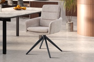 Chaise 'Lisold' Pivotant à 0 Tissu Fabb Raven 30 Sable